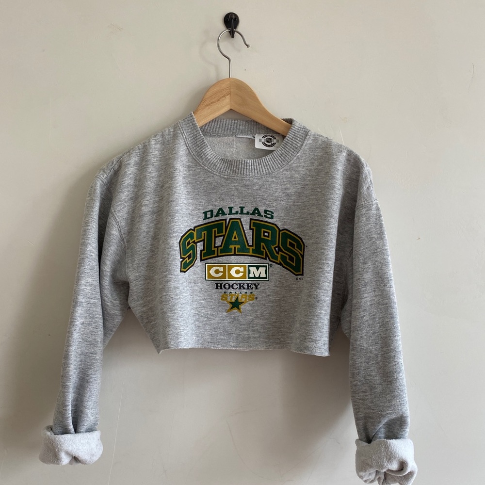Vintage TikTok ready Crop crewneck Dallas stars - Picture 6 of 11